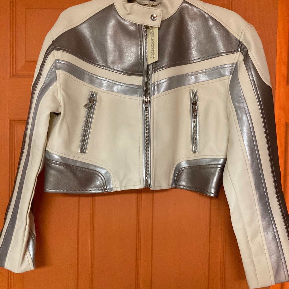 NWT Blank NYC Time Traveller Faux Leather Moto Jacket Sz XS
